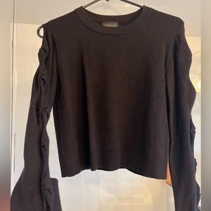 TopShop Black Crop Sweater